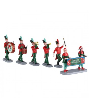 PARATA MUSICISTI VILLAGGIO DI NATALE LEMAX 03515 - CHRISTMAS ON PARADE SET OF 6