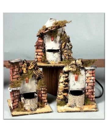 10508 Fontana con pompa per presepe - varie misure assortite - natale