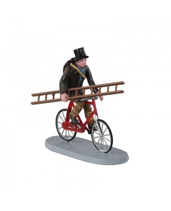 Lemax Spazzacamino Con Scala Su Bici - Travelling Chimney Sweep - LEMAX - 12035