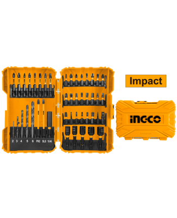 Ingco Set 45pz Bit E Cacciavite Impact - alta resistenza 