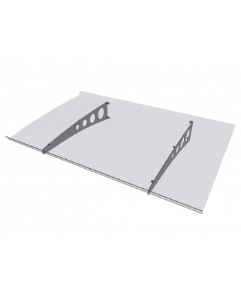 PENSILINA in POLICARBONATO 90X140 CM - TETTOIA CON RIALZO ANTIGOCCIA