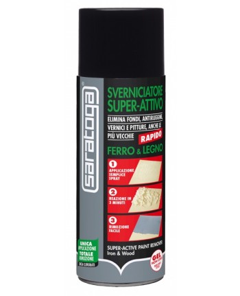 SARATOGA - Sverniciatore Super-Attivo SPRAY 400ML - per legno e ferro - rapido