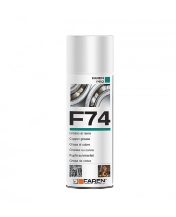 Faren F74 Grasso al Rame Spray, Lubrificante al Rame Antigrippante per Alte Temperature, Resistenza a Chimici e Acqua Salata, Prevenzione Usura Componenti, 400ml