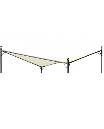 TELO DI RICAMBIO PER GAZEBO A VELA 3,5x3,5 MT - ECRU' - CORDINI INCLUSI