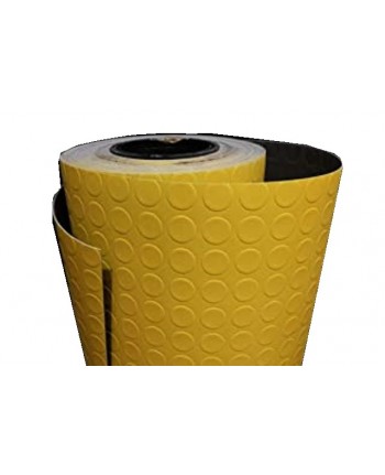 PAVIMENTO PVC BULLONATO - GIALLO - 1MTX25MT ROTOLO COPRIPAVIMENTO