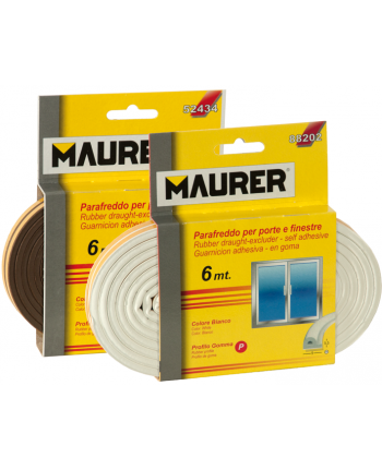 PARAFREDDO ADESIVO GOMMASTRIP  MT 6-- PROFILO "E"  BIANCO MAURER