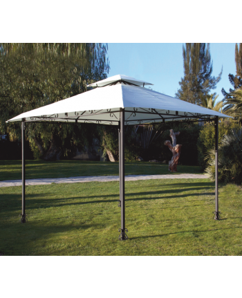 GAZEBO in metallo "FALESIA" Papillon - 3x3 MT CON CUSPIDE ANTIVENTO