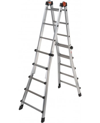 SCALA TELESCOPICA 5+5  PEPPINA - IN ALLUMINIO 10+10 - max 572 cm - Made in Italy GIERRE