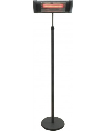 Xone Stufa a infrarossi Nera Classic 2000w, Classe Protezione IP55, Area Copertura: 12mq