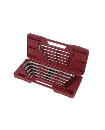 SET CHIAVI  ESAGONALI 10 pz  BALL POINT 3-17 mm CHROME VANADIUM IN VALIGETTA