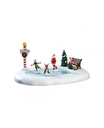 Pattinaggio sul ghiaccio VILLAGGIO DI NATALE LEMAX 64045 - North pole ice follies