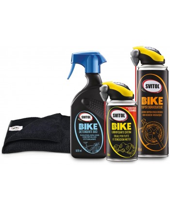 KIT MANUTENZIONI BICI 3 PZ "SVITOL BIKE" - DETERGENTE SGRASSATORE LUBRIFICANTE