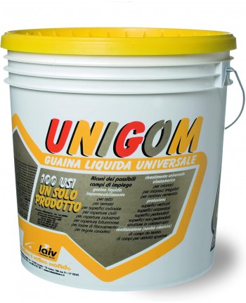 GUAINA LIQUIDA -  4kg - Bianco - IMPERMEABILIZZANTE PEDONABILE PER TERRAZZI - UNIGOM