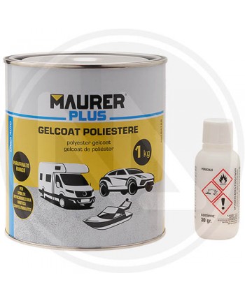 Gelcoat poliestere paraffinato bianco da Kg 1 BICOMPONENTE PER RIPARAZIONI VETRORESINA NAUTICA BARCA