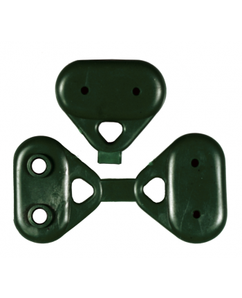 50 GANCI PER RETE OMBREGGIANTE - GANCIO IN PVC VERDE A CLIPS