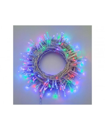 SERIE LUCI LED 360 led multicolor cavo trasparente esterni  25.7+4 METRi - albero di natale natalizie