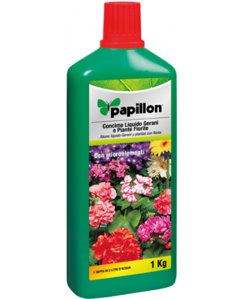 CONCIME liquido PER GERANI 1 KG UNIVERSALE FIORI  ARBUSTI CONCIMI-PAPILLON