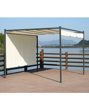 GAZEBO 300x300cm copertura scorrevole Pensilina Pontal PAPILLON