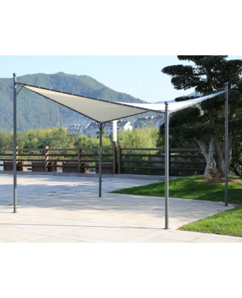 GAZEBO a vela 3.5x3.5mt in acciaio - TELO IMPERMEABILE