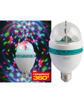 Lampadina rotante e27 led RGB colors - al led  - Maurer