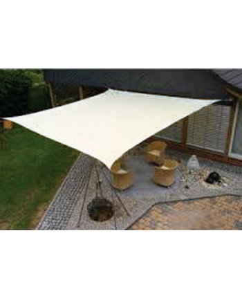 Vela OMBREGGIANTE QUADRATA - Bianca 5x5mt - giardino telo copertura tenda