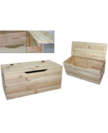 Baule in LEGNO DI PINO NATURALE cm 100X50X40 CASSAPANCA PANCA Tirolese