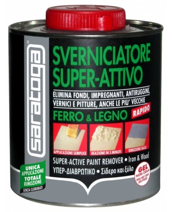 SARATOGA - Sverniciatore Super-Attivo al GEL 750ml - per legno e ferro - rapido