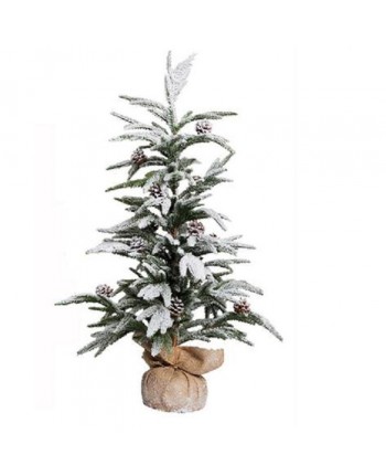 Pinetto innevato 100cm con pigne real touch Albero di natale REALISTICO NATALIZIO