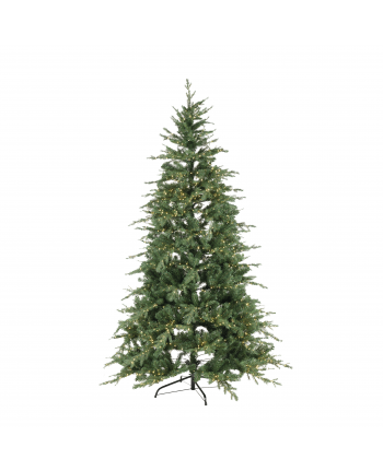 ALBERO DI NATALE 240cm - SLIM VERDE - 3500 LED INTEGRATI - APERTURA OMBRELLO - rami PE+PVC