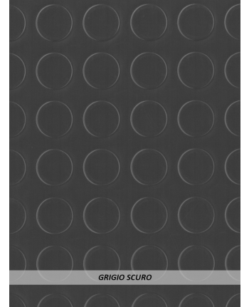 PAVIMENTO PVC BULLONATO COPRIPAVIMENTO 1MTX25MT GRIGIO SCURO - ROTOLO 