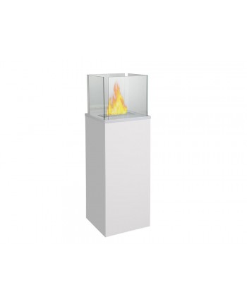 BIOCAMINO BIOETANOLO "REBECCA"  3,68 KW - A COLONNA STRUTTURA VETRO PAVIMENTO
