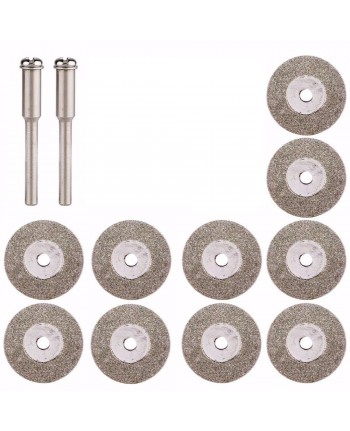 SET DISCHI DIAMANTATI PER DREMEL 8PZ + 2 GAMBI  DIAMETRO 50MM