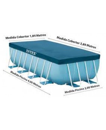 28037 TELO DI COPERTURA IN PVC PER PISCINE 4.00x2.00 mt RETTANGOLARE PISCINA RIGIDA 