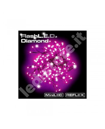 SERIE LUCI  108 led PORPORA, 8 METRI piu' 4 METRI cavo trasformatore, con 8 giochi di luce, NATALE NATALIZIE 