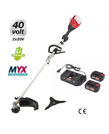 DECESPUGLIATORE A BATTERIA CGBC 40 BL + KIT BATTERIE E CARICABATTERIE YAMATO MYX 