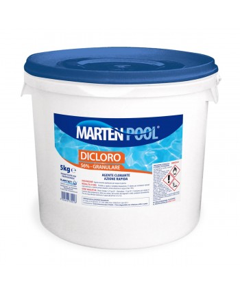 MARTEN CLORO dicloro - 5KG - 56% - GRANULARE RAPIDO SCIOGLIMENTO - PISCINE