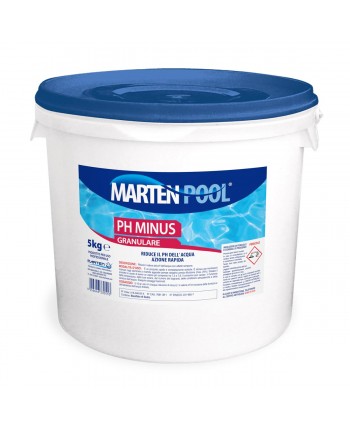 MARTEN CORRETTORE PH MENO - 5KG - GRANULARE RAPIDO SCIOGLIMENTO - PISCINE