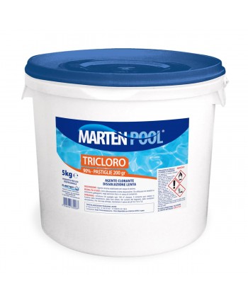 5KG CLORO - Tricloro 90% - PER PISCINE IN PASTIGLIE DA 200GR  PISCINA