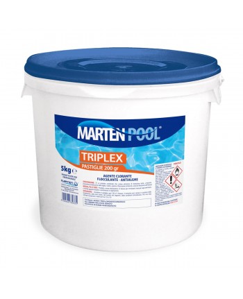 5KG CLORO - Triplex Multiazione 3 in 1 - IN PASTIGLIE DA 200GR PER PISCINE PISCINA
