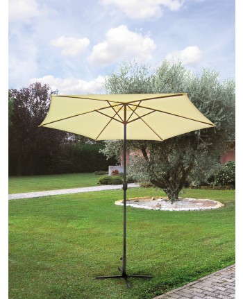 OMBRELLONE Ø 300 cm con cuspide - TONDO - aste alluminio AZION. MANOVELLA - ADRA