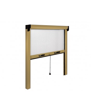 ZANZARIERA A RULLO IN KIT 140X160H VERTICALE X FINESTRE BRONZO riducibile