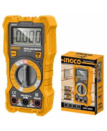 TESTER MULTIMETRO MISURATORE DIGITALE INGCO DM200