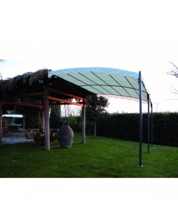 GAZEBO in metallo a MURO "Minorca" Papillon - 3x4 MT - PENSILINA GIARDINO - PERGOLA