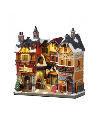 LEMAX- PAESAGGIO FACCIATA NEGOZI NATALE  - NATALE NATALIZIO 15804