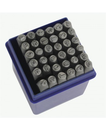 Set punzoni alfanumerici 36pz da 6mm - LETTERE + NUMERI