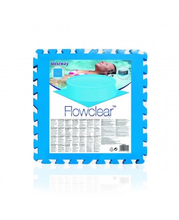 Tappeto Sotto Piscina Protezione Fondo Blu 50x50cm Conf.2 Mq Bestway 58220