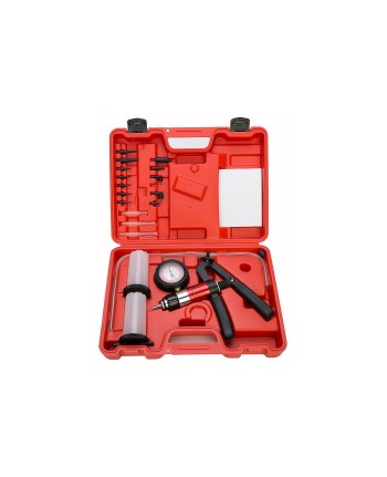 POMPA VUOTO CON MANOMETRO TESTER PRESSIONE DEPRESSIONE SPURGO FRENI + ACCESSORI