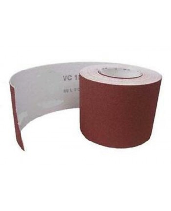 GRANA 120 - Carta abrasiva velcrata - rotolo da 5mt - al corindone rosso - con Velcro