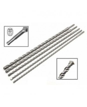 SET PUNTE 5 PZ MM 600 SDS PLUS PER MURO CEMENTO PIETRA AL WIDIA  10-24 MM