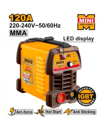 MINI SALDATRICE INVERTER MMA 15-120AH - INGCO ING-MMA12049E